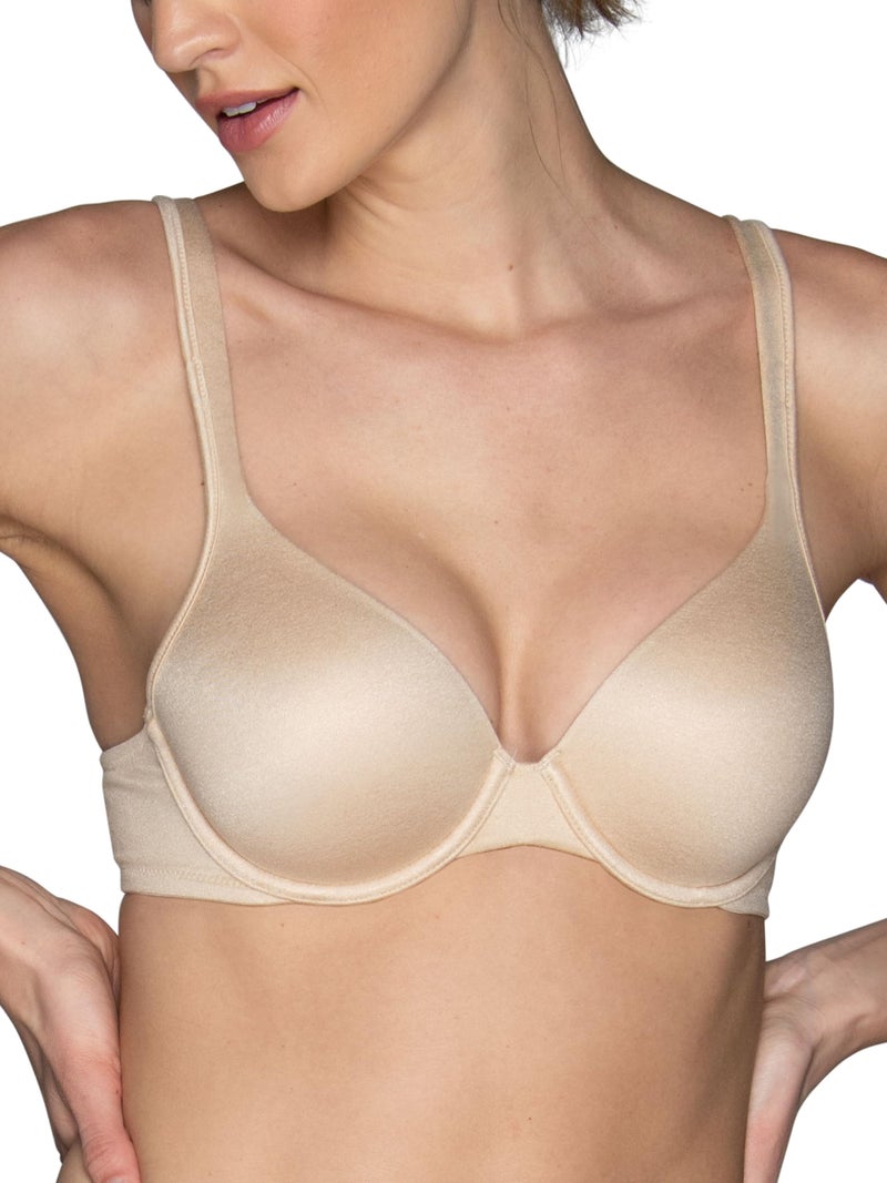 Vanity Fair womens Body Shine T-shirt Full Coverage Bra, Underwire - Beige, 34C US - Image 1